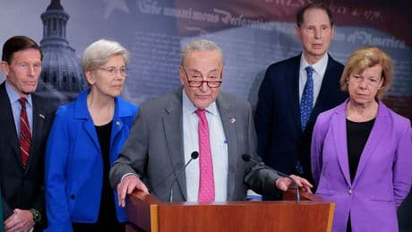 Schumer kicks off Democrat all-nighter marathon railing against Trump's 100 days: He's 'being a mob boss'