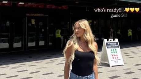 Tyrese Haliburton’s girlfriend stuns in custom Pacers ensemble for Game 3 win