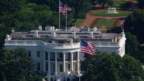 Trump installs massive new American flags at the White House - and they don't cost taxpayers a penny