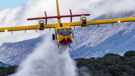 Watch Spanish army tackle devastating wildfires from the sky in plane cockpit footage