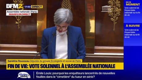 Fin de vie: l'émotion de Sandrine Rousseau avant le vote solennel à l'Assemblée nationale