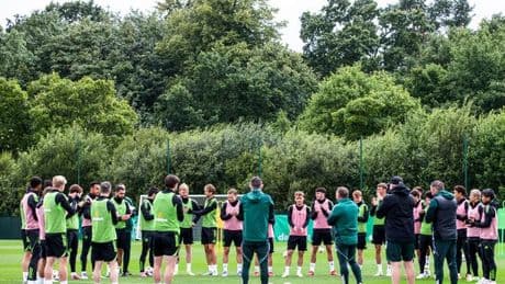 Brendan Rodgers stands up in front of Celtic dressing room to throw down a major challenge