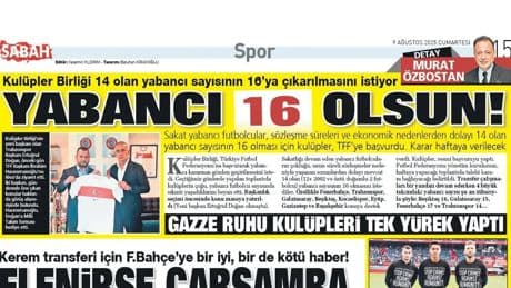 SABAH Spor yine gündemi belirledi