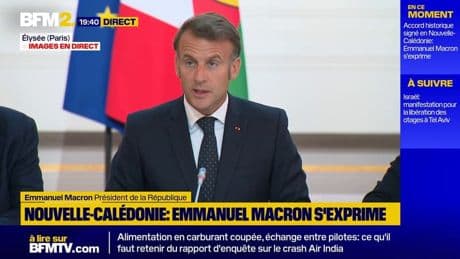 "Un lien serein avec la France": Emmanuel Macron salue l'accord sur la Nouvelle-Calédonie à l'Elysée