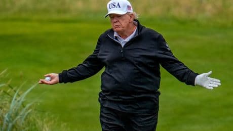 Rough deal: Social media roasts Trump’s golf game after clip appears to show alleged cheating in Scotland