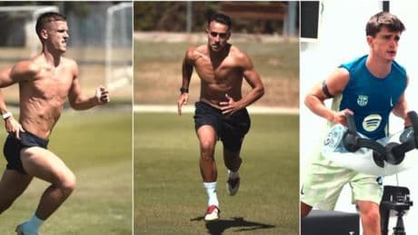 Olmo, Eric y Pau Víctor, como motos en el CAR de Sant Cugat