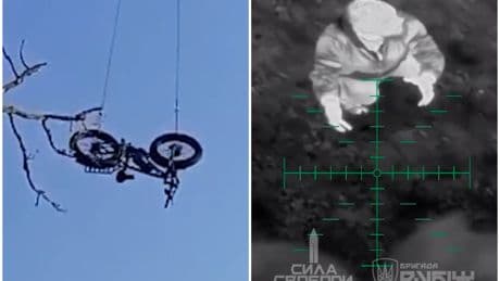 Watch: Injured Ukrainian soldier stranded for days flees battlefield on e-bike delivered by drone