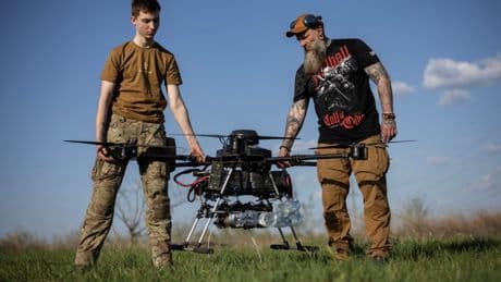 Russian military plant on fire after Ukrainian drone strike