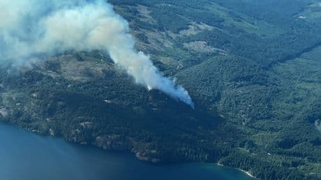 Out-of-control wildfire near Comox Lake grows to 4.5 hectares