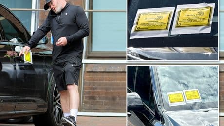 Wayne Rooney slapped with two successive tickets after not returning to car parked outside swanky hotel for TWO days