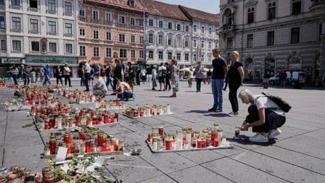 Austria gunman had become fascinated with school shootings, investigators say