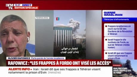 Guerre Iran/Israël: "Les frappes à Fordo visaient les accès au centre", déclare le porte-parole de l'armée israélienne