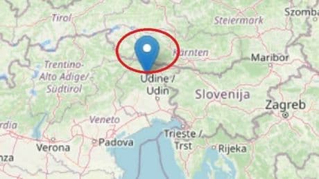 Terremoto Udine, scossa magnitudo 3.3: la terra trema poco prima delle 23. Avvertito in diverse aree della Carnia