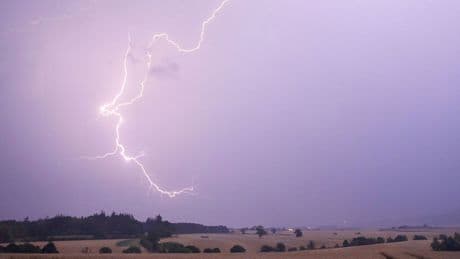 Thunderstorm warning includes risk of intense downpours and frequent lightning