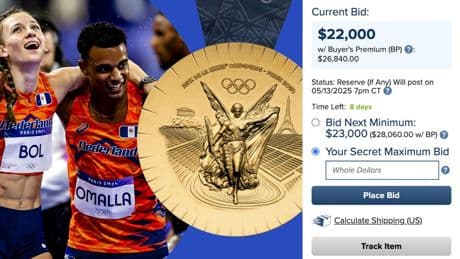 Nederlandse atleet Omalla veilt zijn sensationele gouden medaille van Parijs