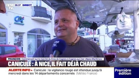 Canicule: à Cagnes-sur-Mer, les commerçants du marché craignent une baisse de fréquentation