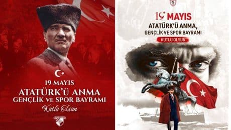 Süper Lig kulüplerinden 19 Mayıs paylaşımları