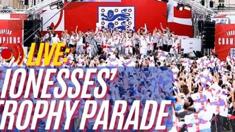 La rúa de la selección inglesa para celebrar la Eurocopa 2025, en streaming