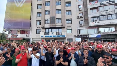Konak Belediyesi işçilerinin grevi 1’inci gününde