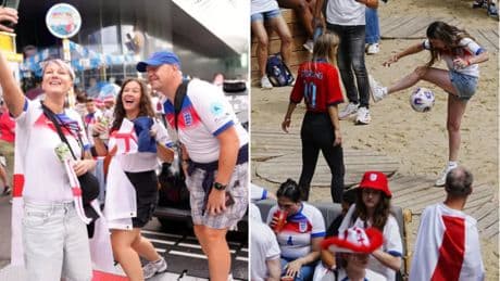 Lionesses fans start the party early ahead of Euros final