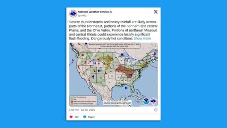 U.S. Northeast, Midwest face severe storms, flood threats