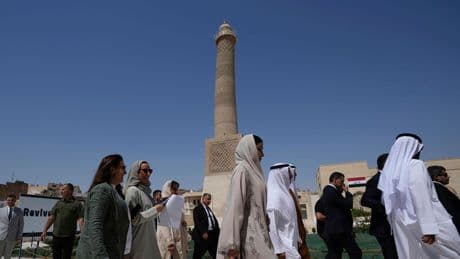 Historic al Nuri mosque reopens eight years after it was destroyed by IS