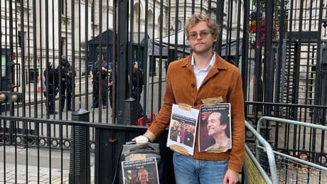 Children of Briton jailed in India for seven years without trial protest Modi’s UK visit