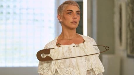 Simon Cracker creates a brand uniform to highlight star upcycled garments during Milan Fashion Week