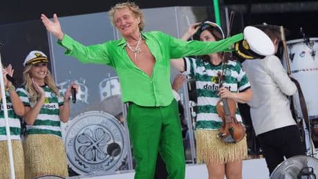 Sir Rod Stewart joined by trio of veteran superstars for rousing Glastonbury set