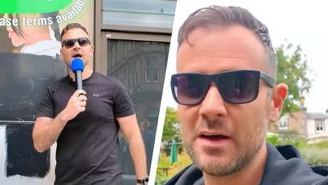 Convicted thug who attacked exes slammed for "masquerading as women's saviour" at asylum protests