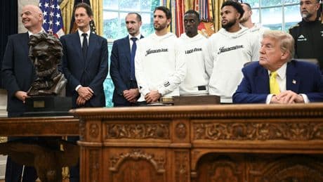 Hoog bezoek: Donald Trump bezoekt WK-finale voor Clubs