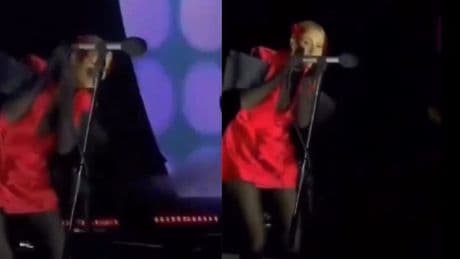 Urfa'da Derya Uluğ'a konser sırasında su şişesi fırlatıldı