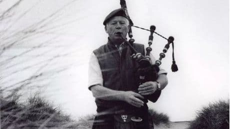 Son of the “Mad Piper”  says late dad would have been out to mark the 80th VE Day