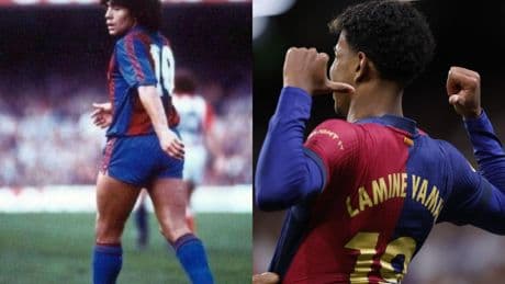 Lamine Yamal da una pista de su nuevo dorsal con una imagen de Maradona en sus redes sociales