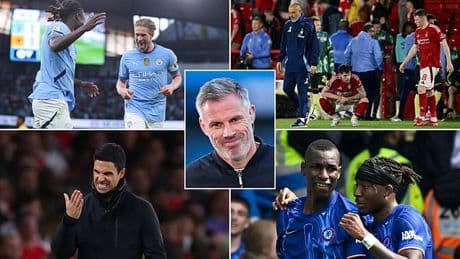 Jamie Carragher reveals who he believes will qualify for the Champions League - and his SHOCK prediction for where Arsenal will finish amid their ongoing European campaign