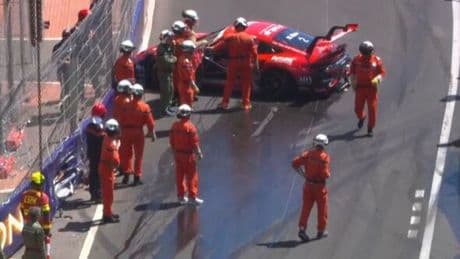 Second huge crash at Monaco Grand Prix with oil spilt over track