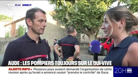 Feu fixé dans l'Aude: "Il y a beaucoup de fatigue mais aussi beaucoup de satisfaction", exprime le commandant Loïc Greboval, chef de centre du SDIS Vendée