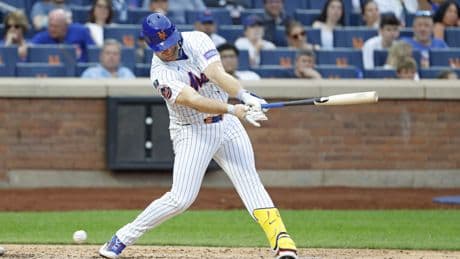Pete Alonso out of Mets lineup with injury — putting franchise-record streak in jeopardy