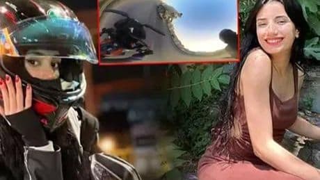 Fenomen motorcu Saniye'nin ölüme gidişi kask kamerasında
