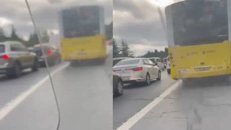 Trafikte kural tanımayan İETT otobüsü: Skandal hareket sosyal medyada tepki çekti