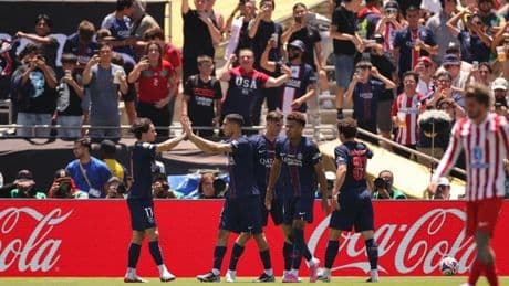 El PSG se ceba con un Atlético que despertó tarde