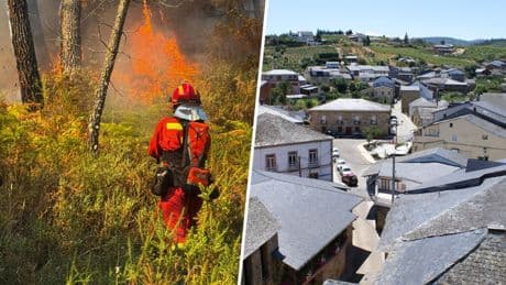 Un pueblo de Ourense ha salido a la calle para defender a su nuevo héroe: el sospechoso de provocar un incendio