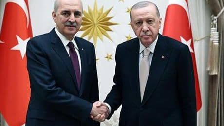 Cumhurbaşkanı Erdoğan, TBMM Başkanı Kurtulmuş'u kabul etti