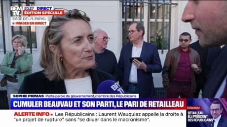 Présidence LR: "Plus que jamais Bruno Retailleau peut rester au gouvernement", estime Sophie Primas, la porte-parole du gouvernement