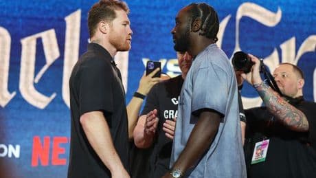 Terence Crawford sends chilling four-word message to Canelo Alvarez after shove