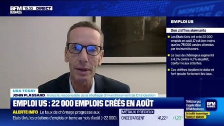 Emploi US : 22 000 emplois créés en Aout