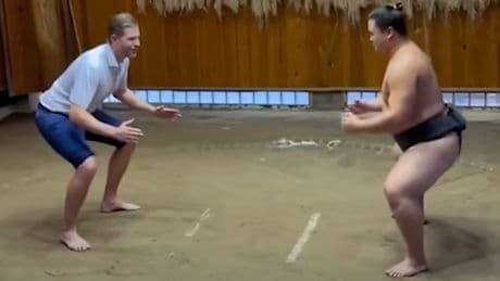 Eric Trump tried sumo wrestling on trip to Japan. It went about as well as you might expect