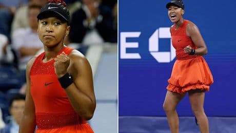Naomi Osaka turns heads with eye-catching US Open outfit... featuring bizarre bejeweled tribute to tennis legend