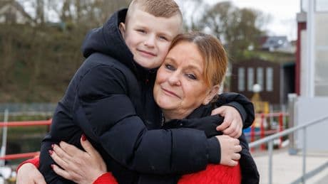 Hero schoolboy rushed to save life of gran after she plunged into Scots harbour