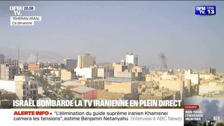 La télévision d'Etat iranienne touchée par une frappe israélienne en plein direct